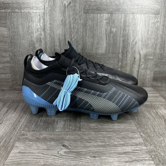 Puma One 5.1 FG/AG City Pack Youth 6 Black Blue Soccer Leather Cleats 105739-01 - Picture 1 of 8